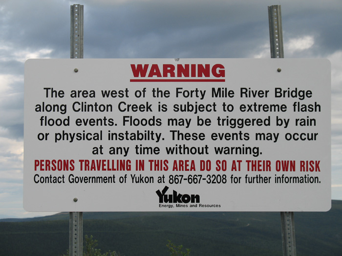 Reminded about the risks of the highway, we go for it
