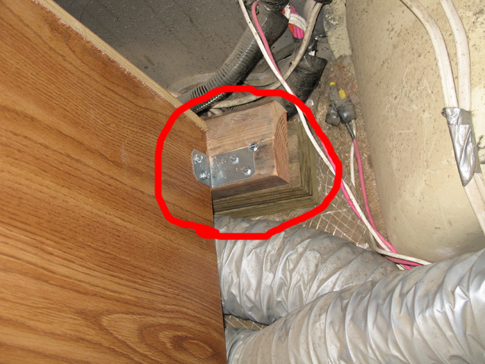 Per installs real support for stove and kitchen counter