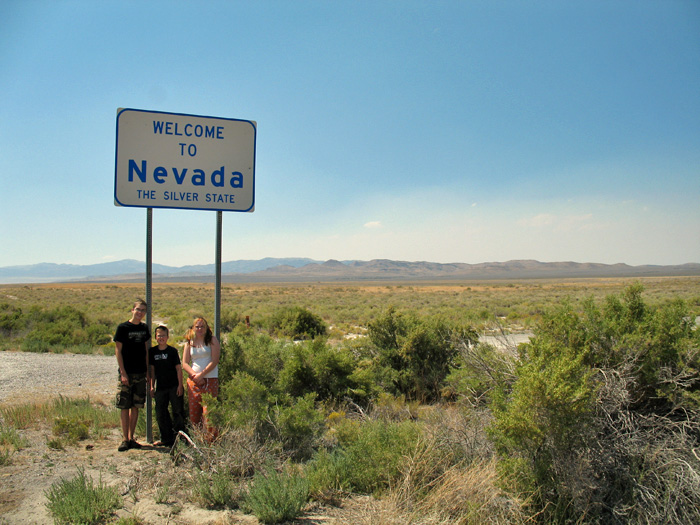 To reach the Bonneville Salt Flats along I-80 we first had to dip into Nevada