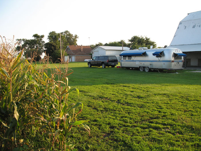 Next to the Goyke's barn
