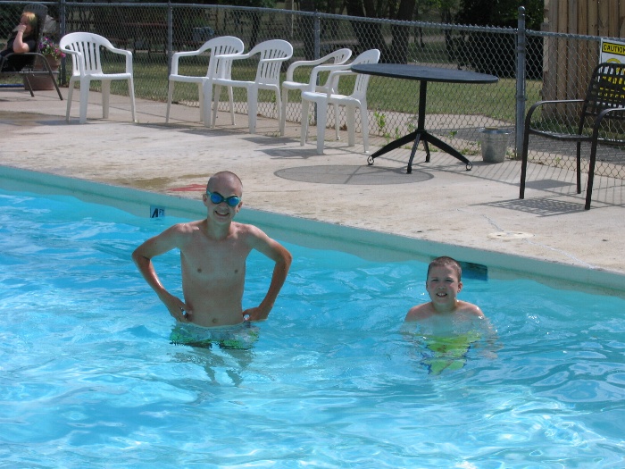 Taking a dip in the pool