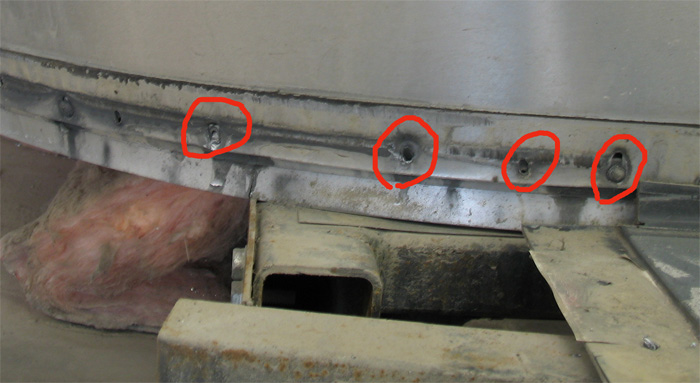 Here is what happened. Rivets just went through.
