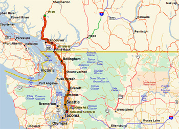 From Alice Lake BC to Tacoma WA