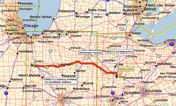 Goodland IN to Jackson Center OH