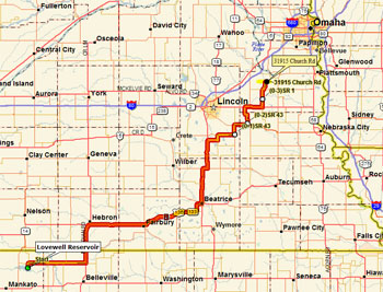 Lovewell Reservoir KS to Murdock NE