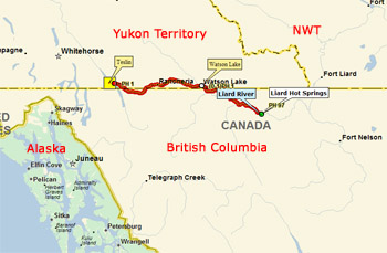 Liard Springs to Teslin