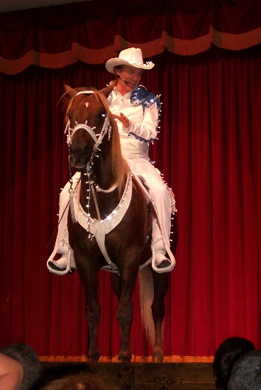 The electric cowboy pre-show at Dixie Stampeede