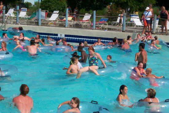 Isabella in the big wave pool