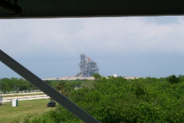 Space shuttle Columbia getting ready for August 2001 lift-off