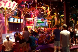 Inside the interactive games area