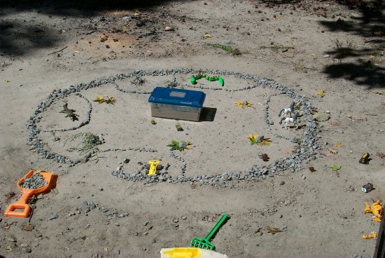 Isabella builds a "Petting zoo"  with the help of Erik