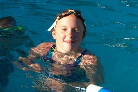 Isabella posing in the water