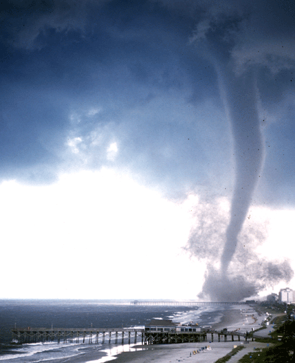 View of twister from north facing south