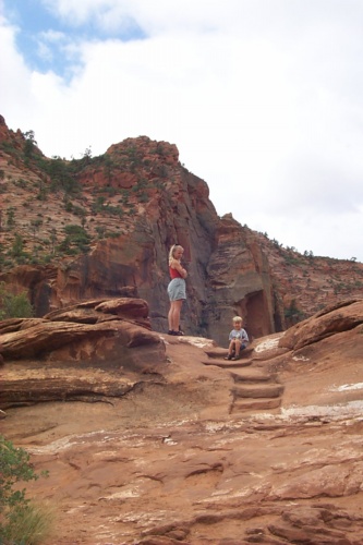 Karl and Mom taking a break