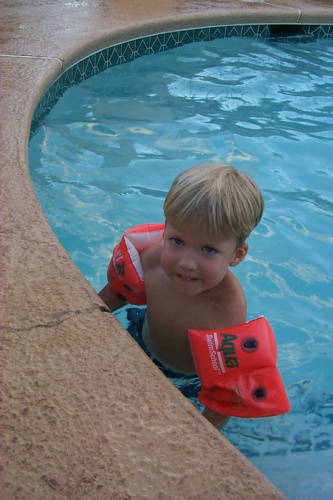 Karl taking a dip