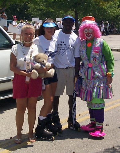 Linda, Dianne, Guy and a Clown