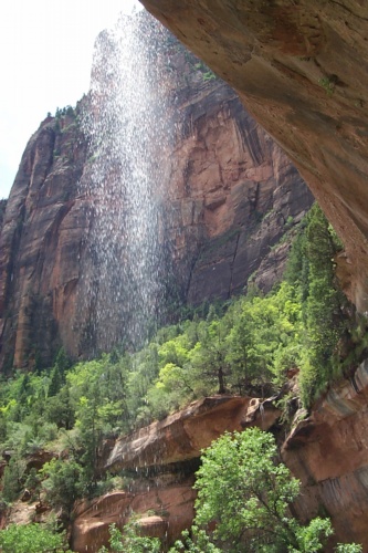 Waterfall by the lower pools