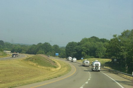 Towards Dayton in a mini caravan